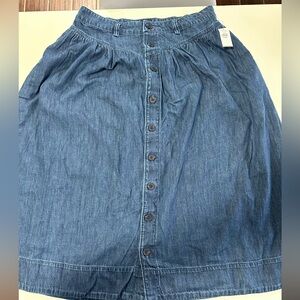 GAP Blue A-Line Button Skirt